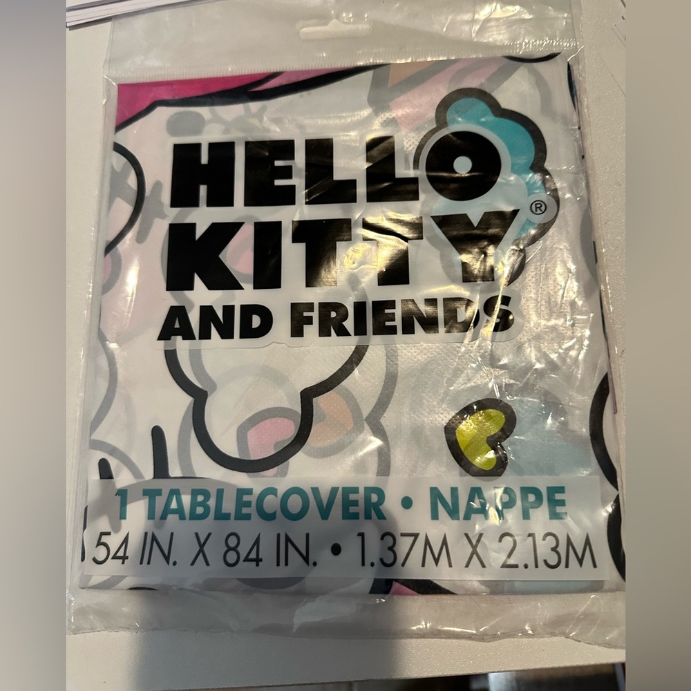 Hello Kitty and Friends Tablecover - Pink, Black, White Bundle includes 2 packs